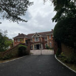 Gated mansions dominate the area