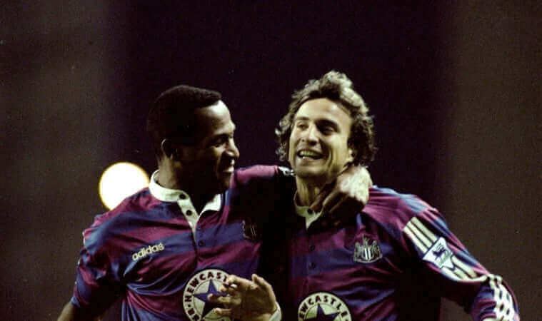 David Ginola Wearing Newcastle United 1995/96 Away Shirt