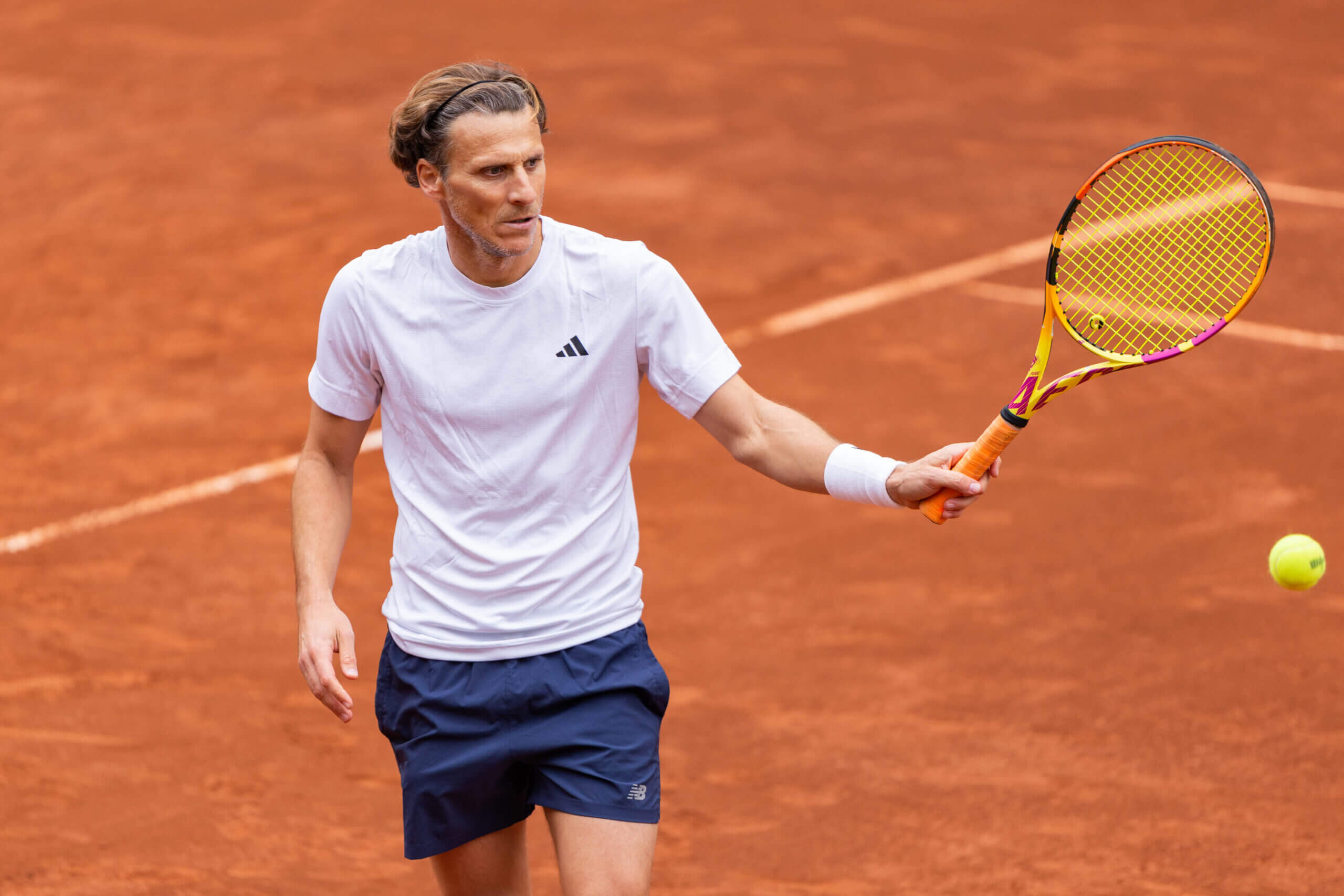 Diego Forlan during an ITF Masters tournament