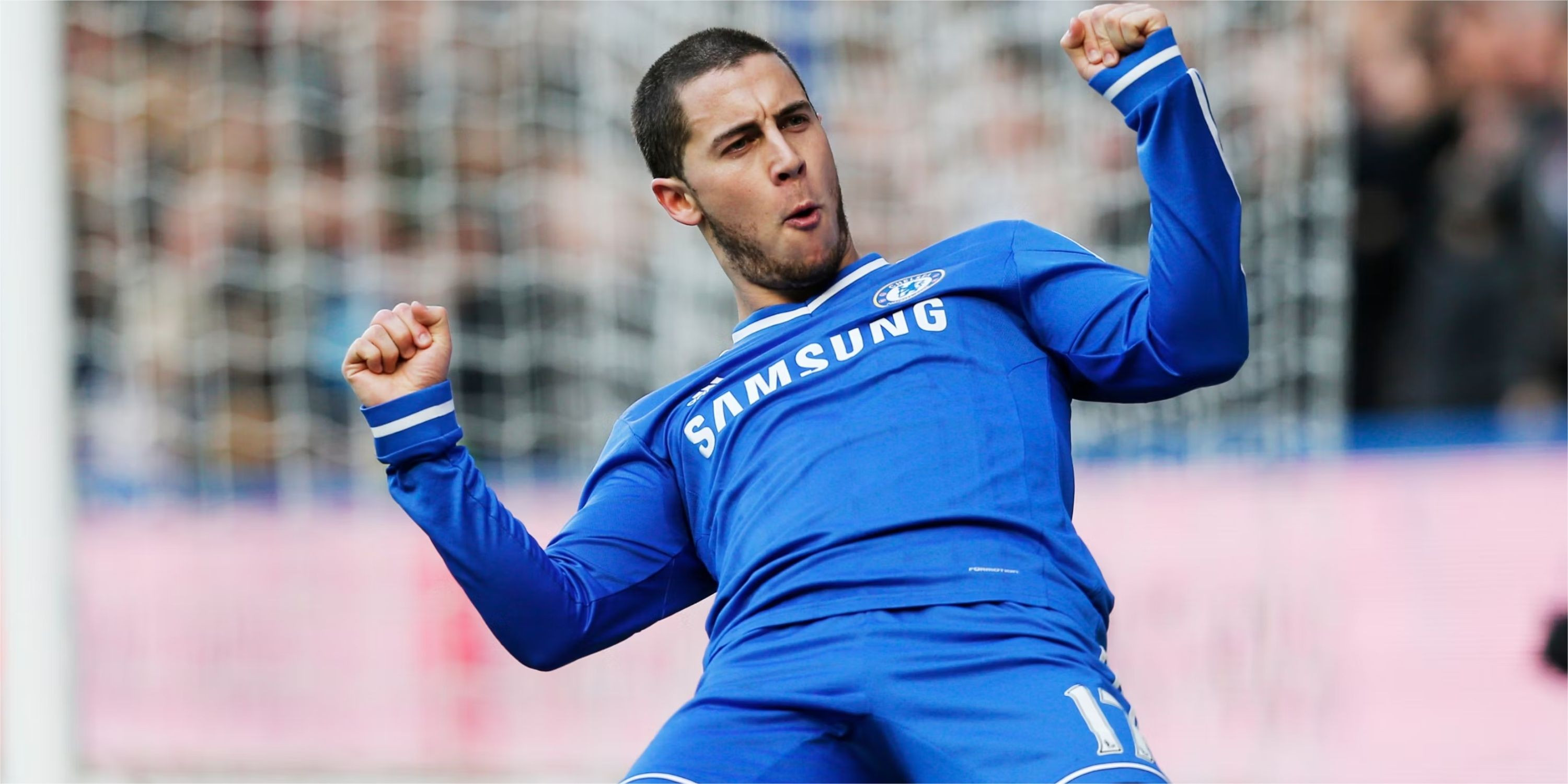 Eden Hazard showcasing his dribbling expertise in a Chelsea match