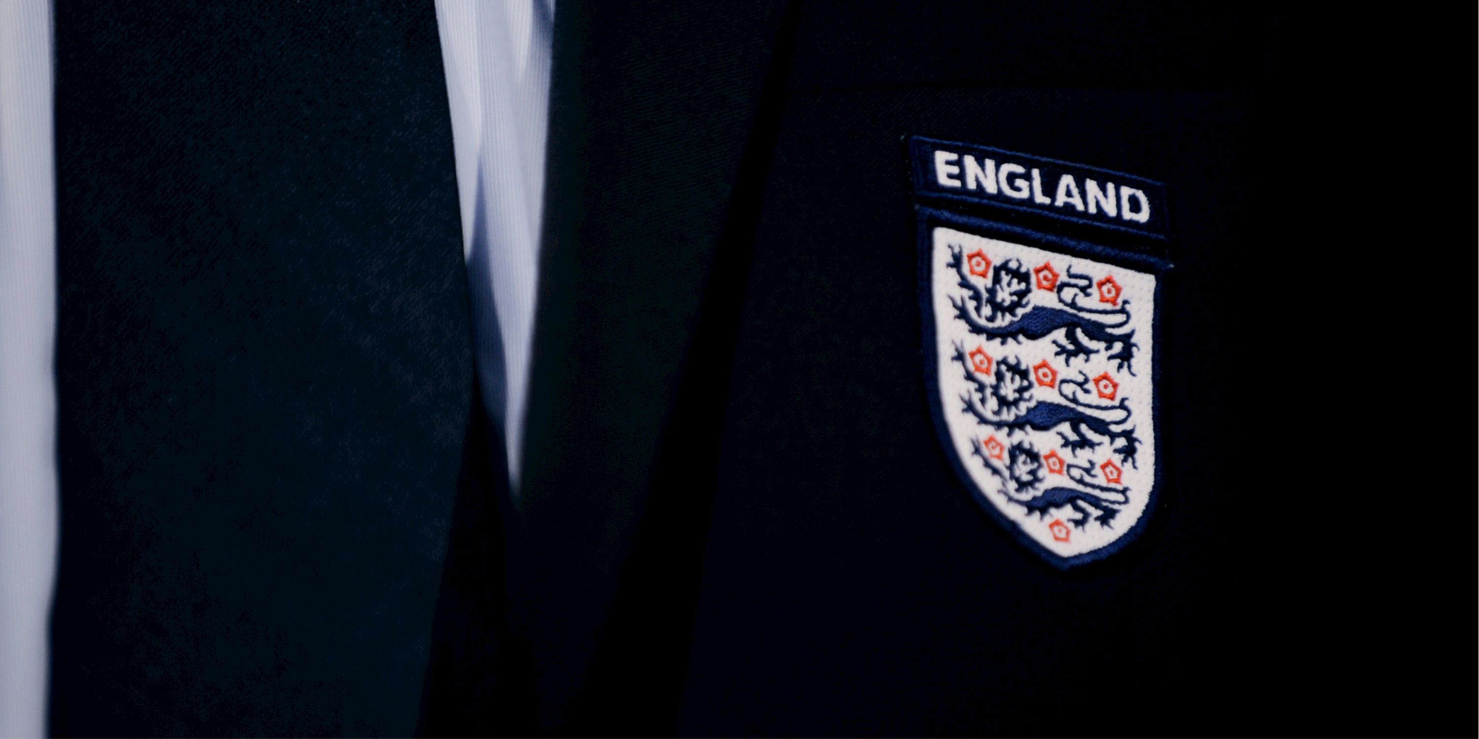 The Three Lions England badge on a blazer