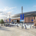 Visualisation of public realm surrounding Everton Football Stadium