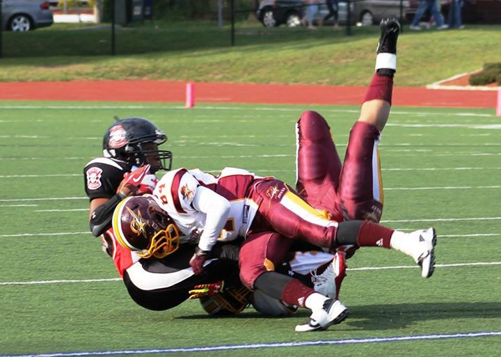 Women's football physical play