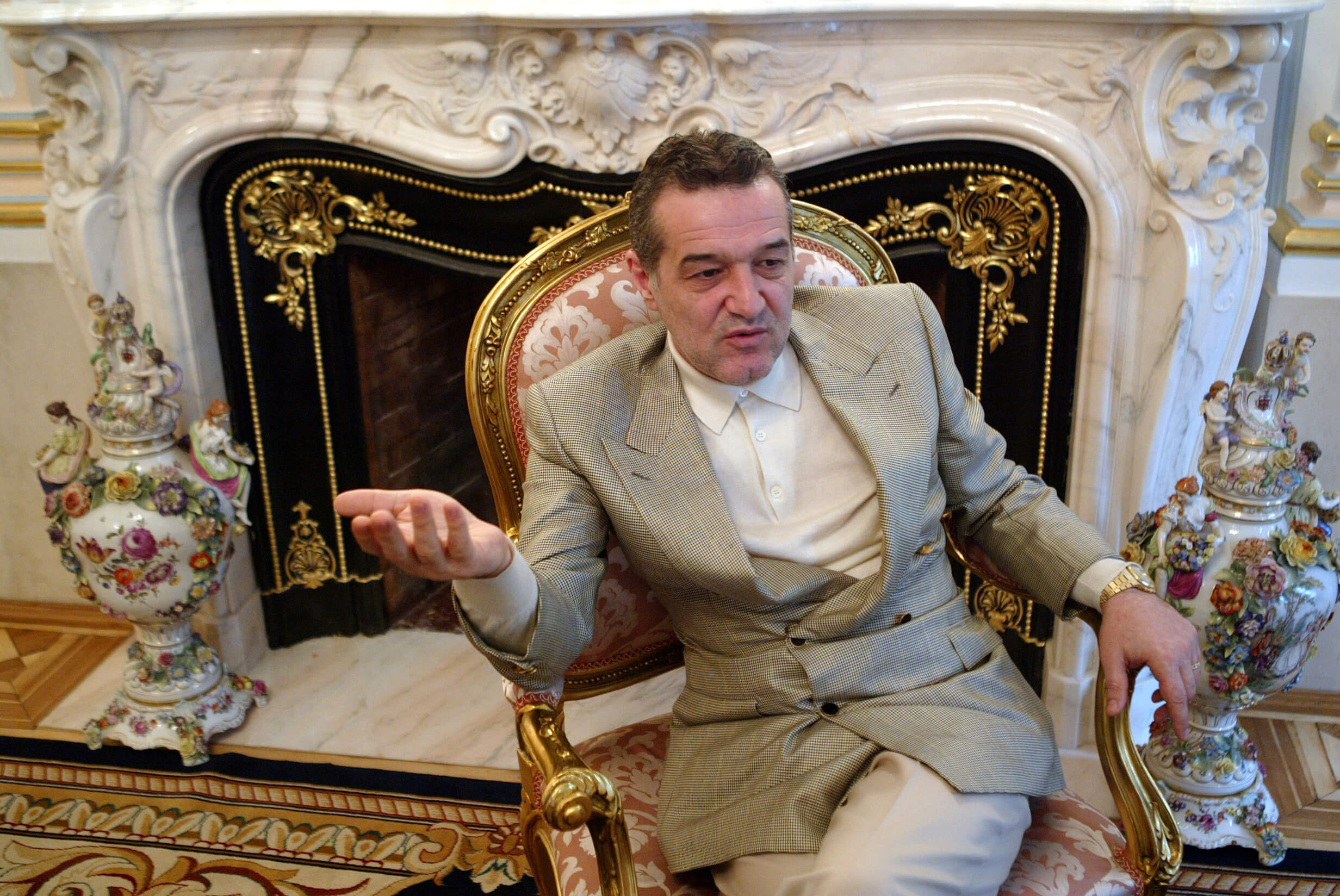 Becali in his home in April 2007