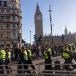 Police officers guarding the Cenotaph