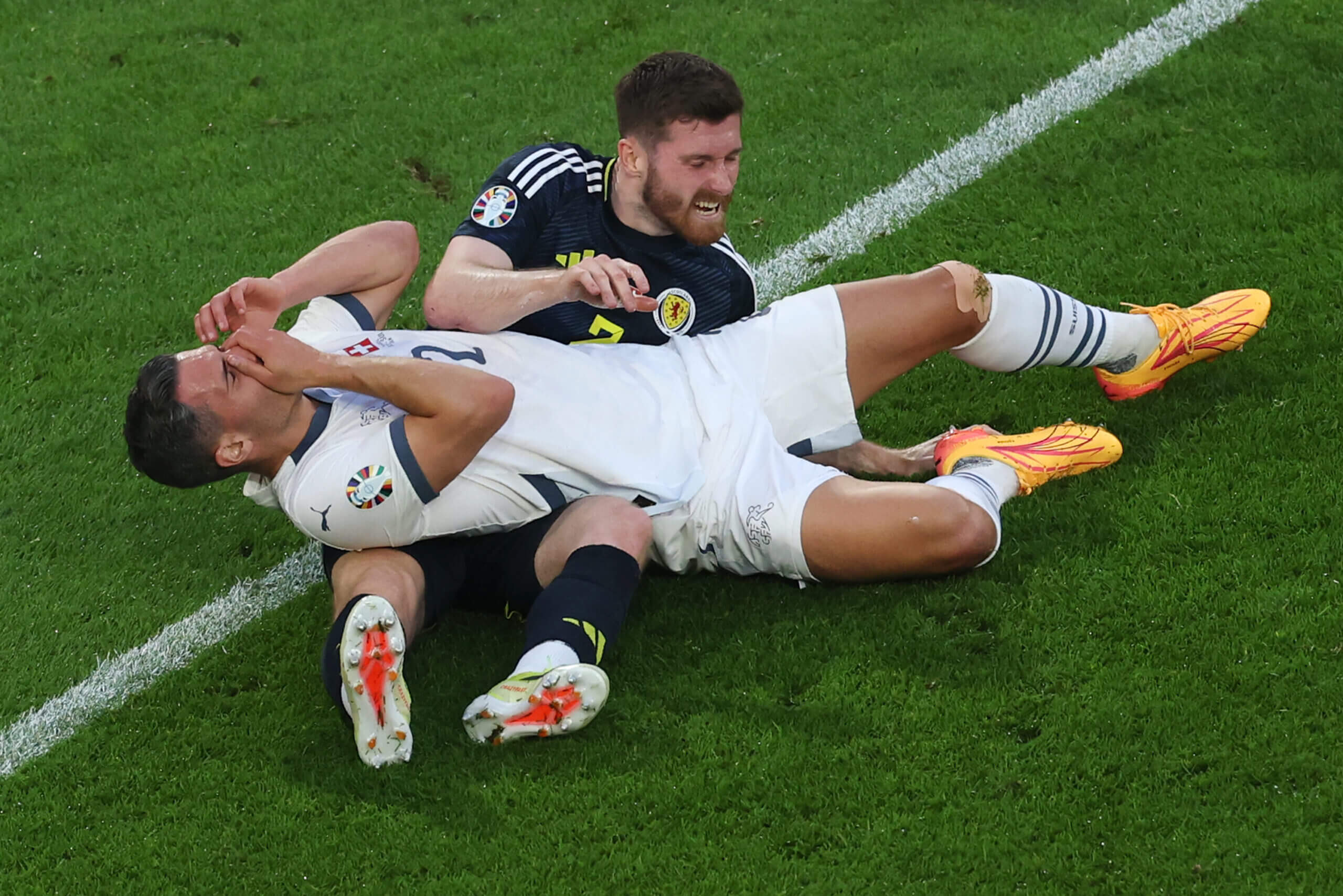 Fabian Schar during Euro 2024 match against Scotland