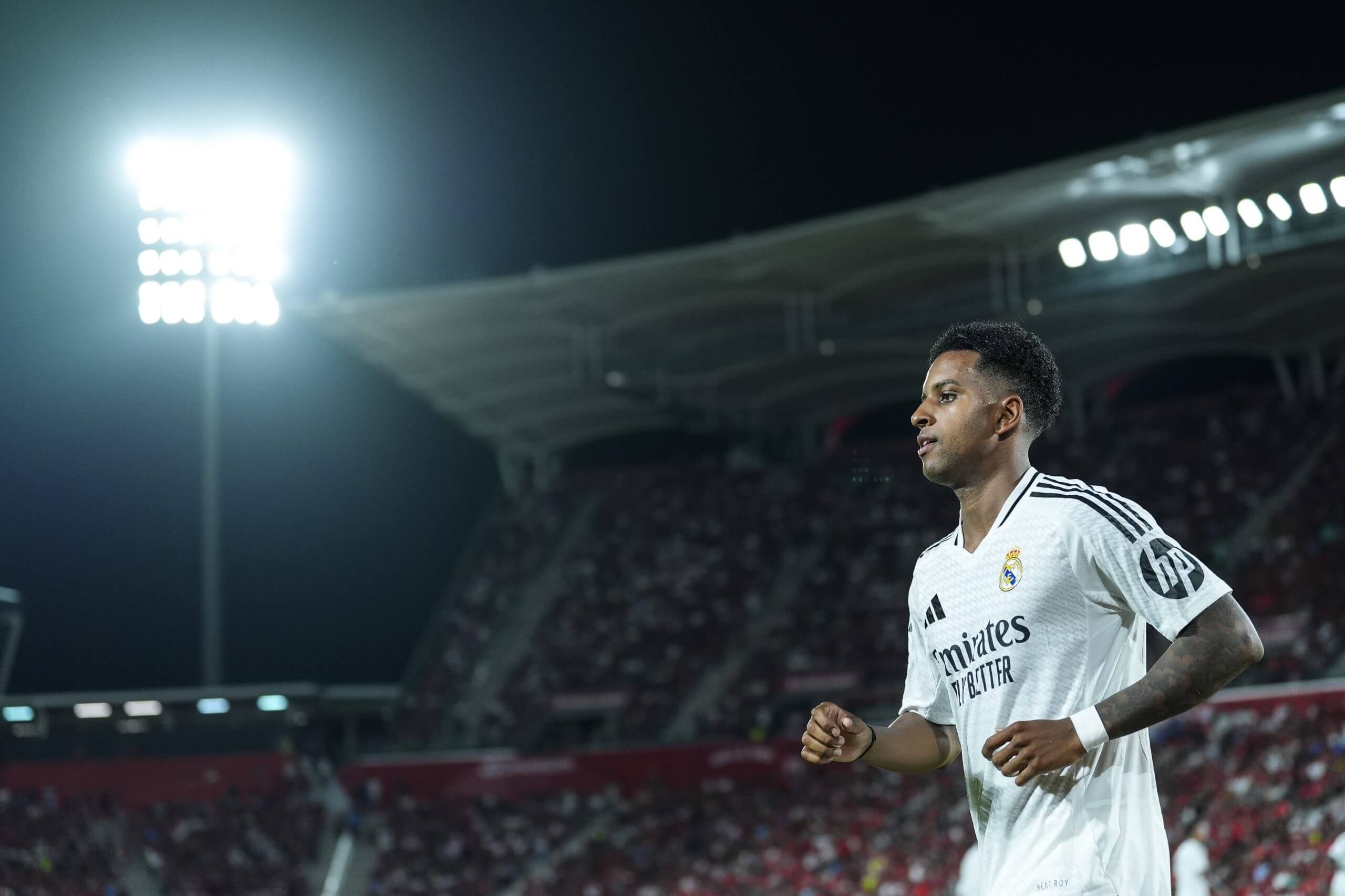 Rodrygo during Real Madrid’s recent night-time game against Mallorca