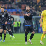 Kosovo's Dellova made the eagle gesture in the direction of the Romania fans after the chants