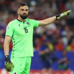 Giorgi Mamardashvili of Georgia in action during the UEFA EURO 2024 group stage match between Georgia and Portugal at Arena AufSchalke on June 26, 2024 in Gelsenkirchen, Germany.(Photo by Chris Brunskill/Fantasista/Getty Images)