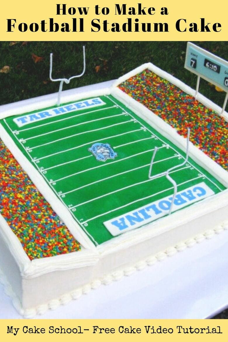 Football Stadium Cake with Crowd Details