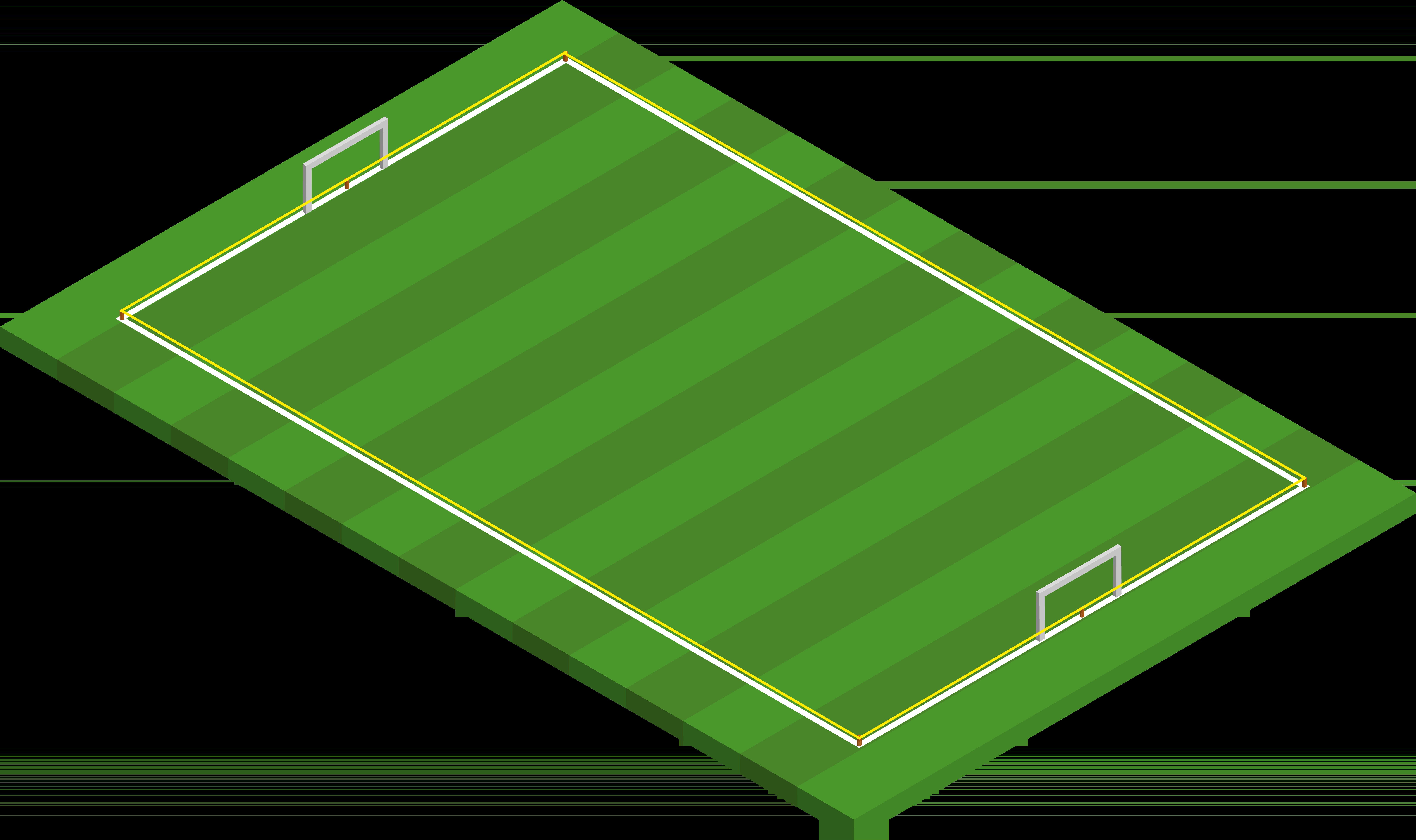 Marking the perimeter lines with a line marking machine
