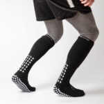 how to wear football grip socks