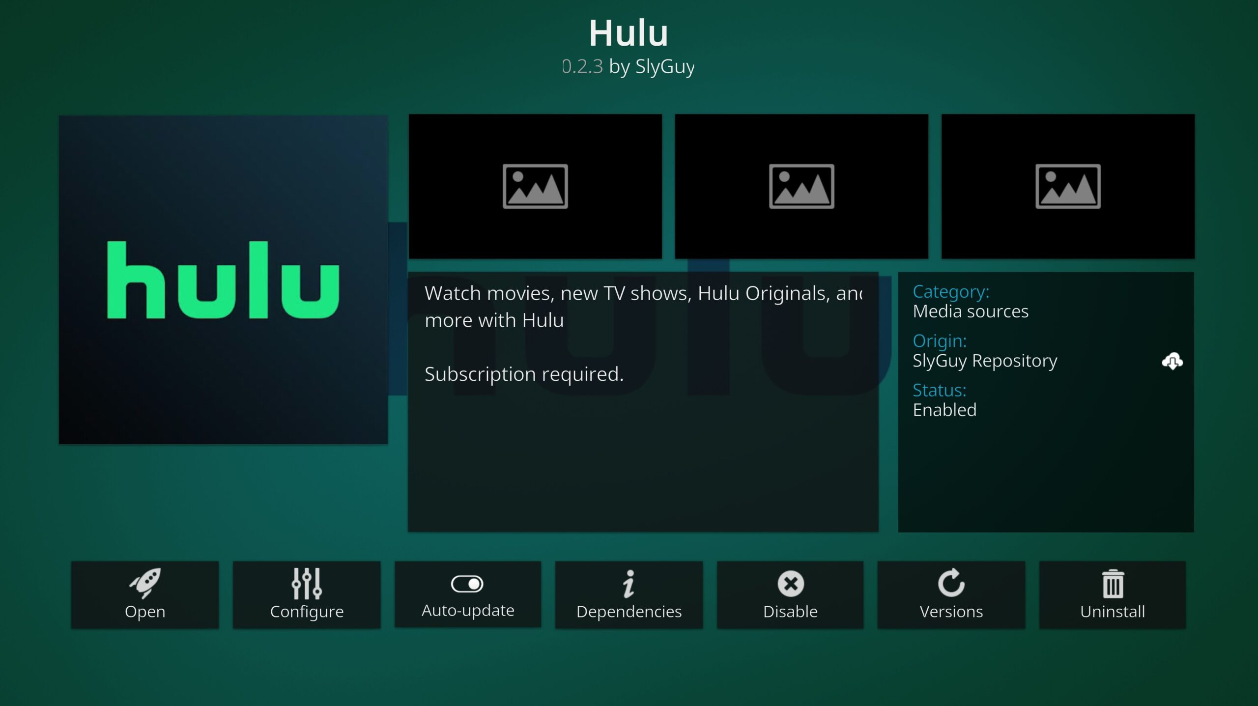 Hulu addon Kodi