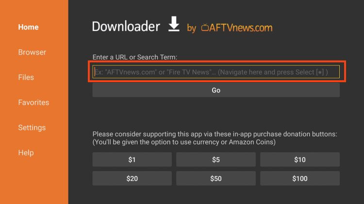 Launch Downloader and open the search box.