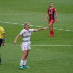 Referee signaling a foul