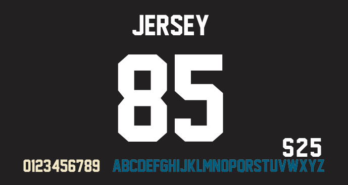 Jersey M54 Font for Football Jersey Numbers