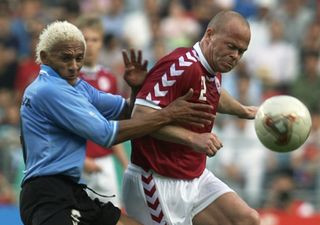 Stig Tofting in action for Denmark.