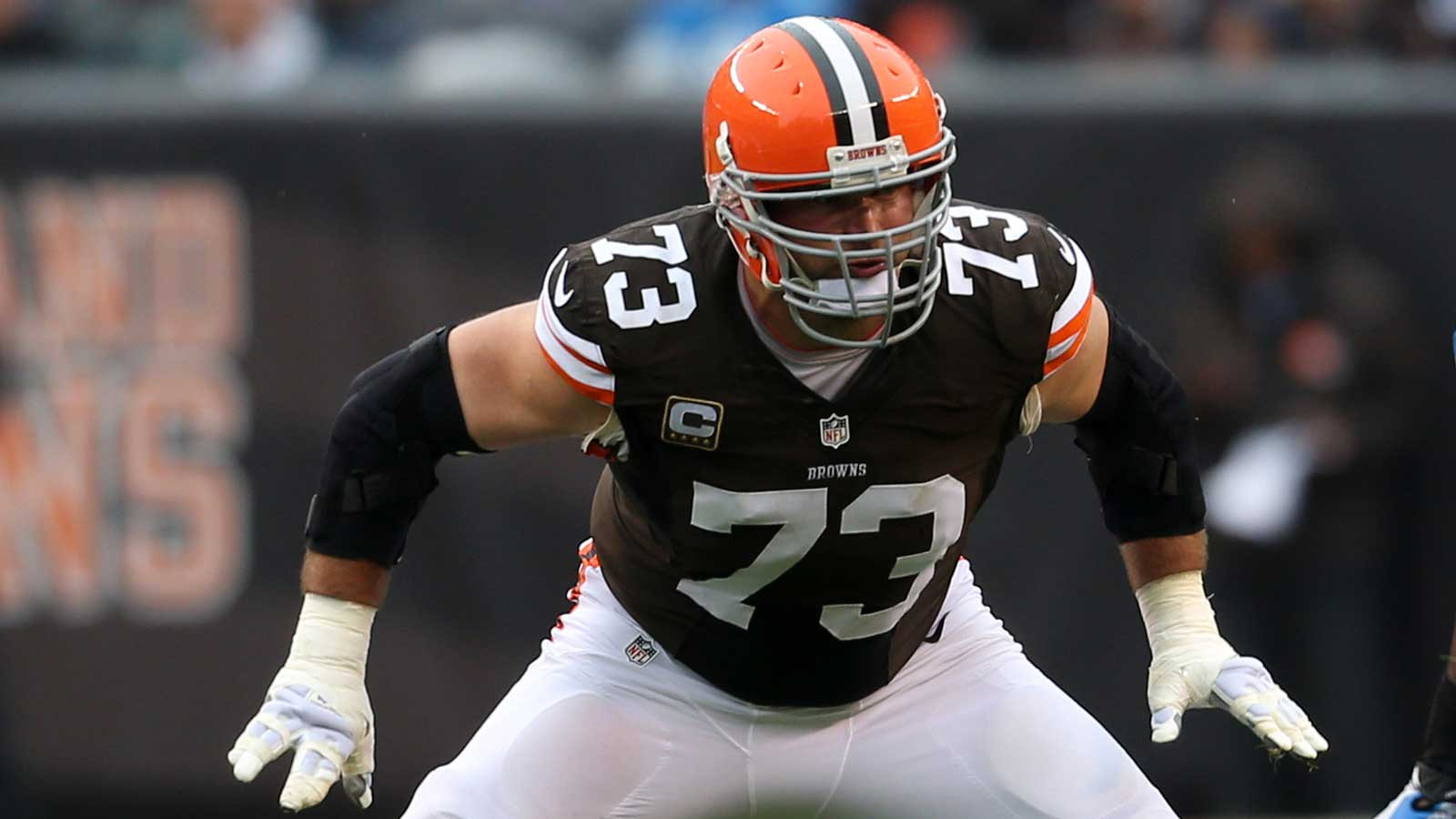 Joe Thomas of the Cleveland Browns in action