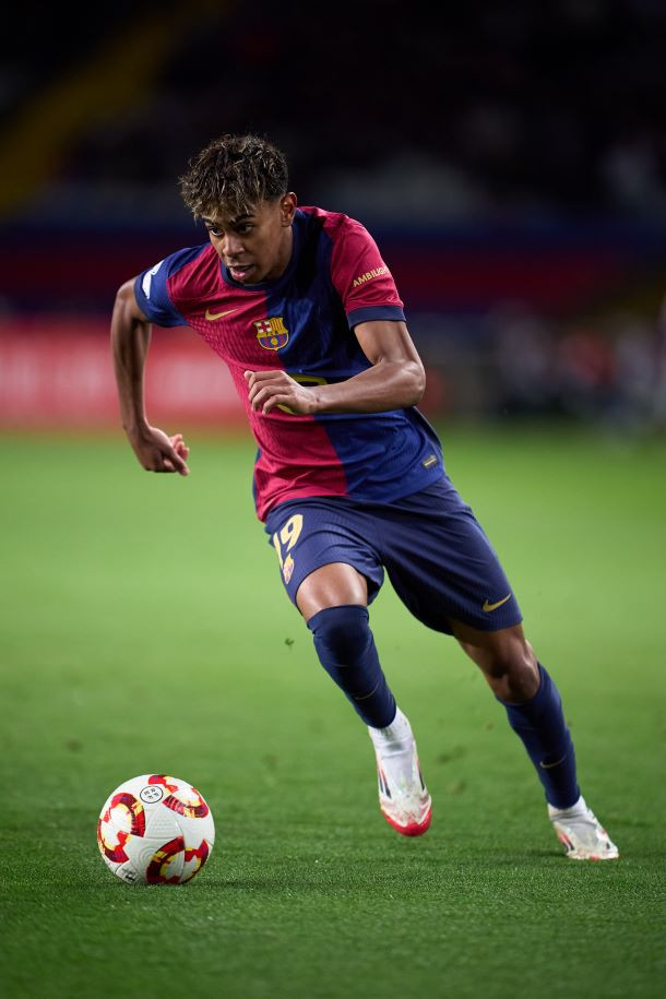 Lamine Yamal wearing the adidas F50 Laceless from the adidas Pure Victory Pack.