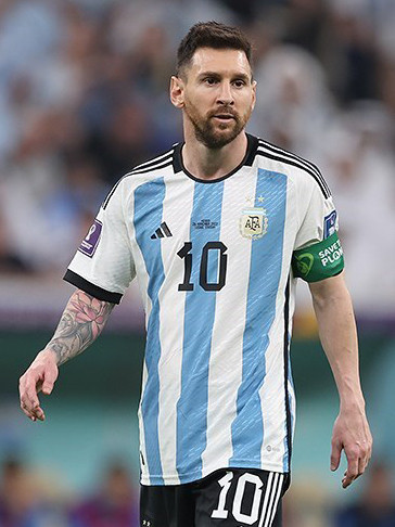Lionel Messi celebrating a goal