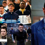 Film still from a British movie about football hooligans