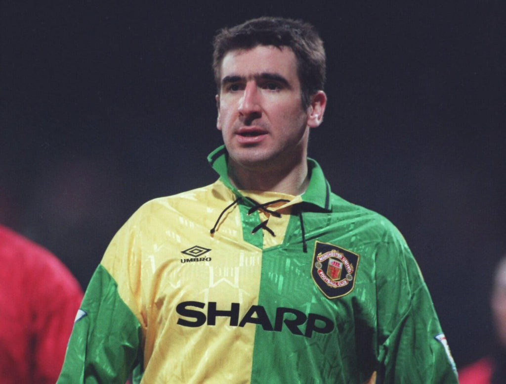 Eric Cantona Wearing Manchester United 1992/94 Third Kit