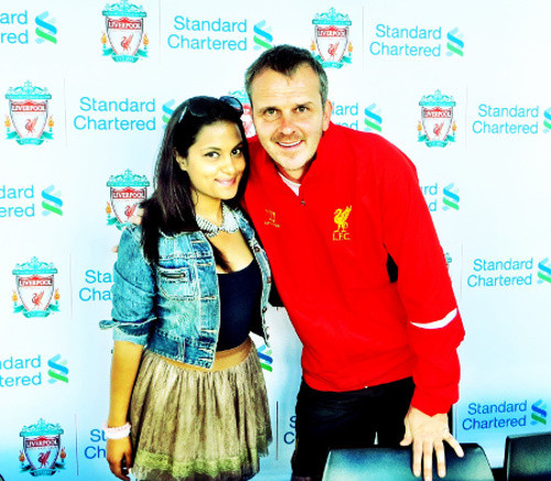 Melissa Reddy at Anfield