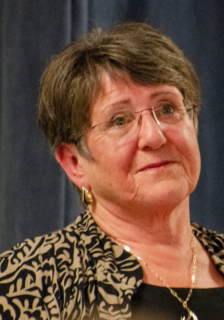 Life Cycle Celebrant Patti Koeslag presiding over the memorial service for Steve Agnew.