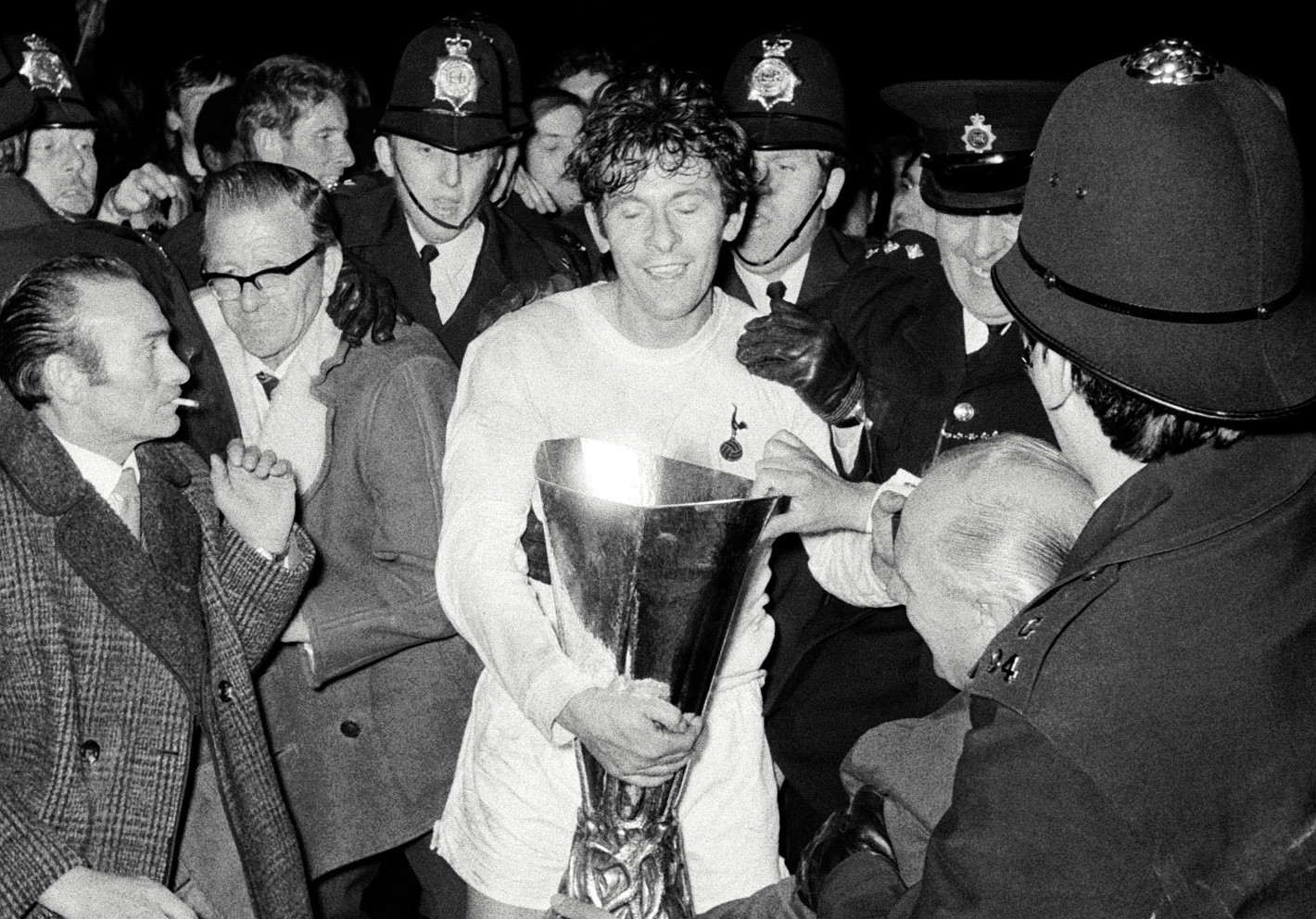 Alan Mullery's diving header in the UEFA Cup final, a defining moment of his career
