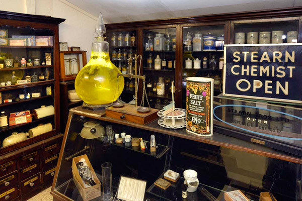 Chemist exhibition at the Museum of East Anglian Life