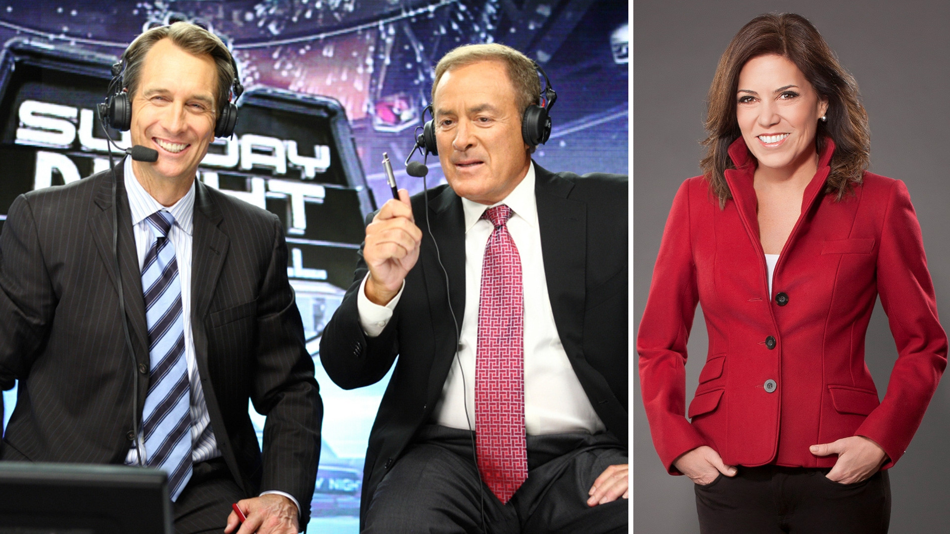 Al Michaels and Chris Collinsworth Wearing Makeup