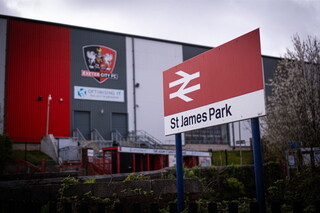 St James Park train station sign