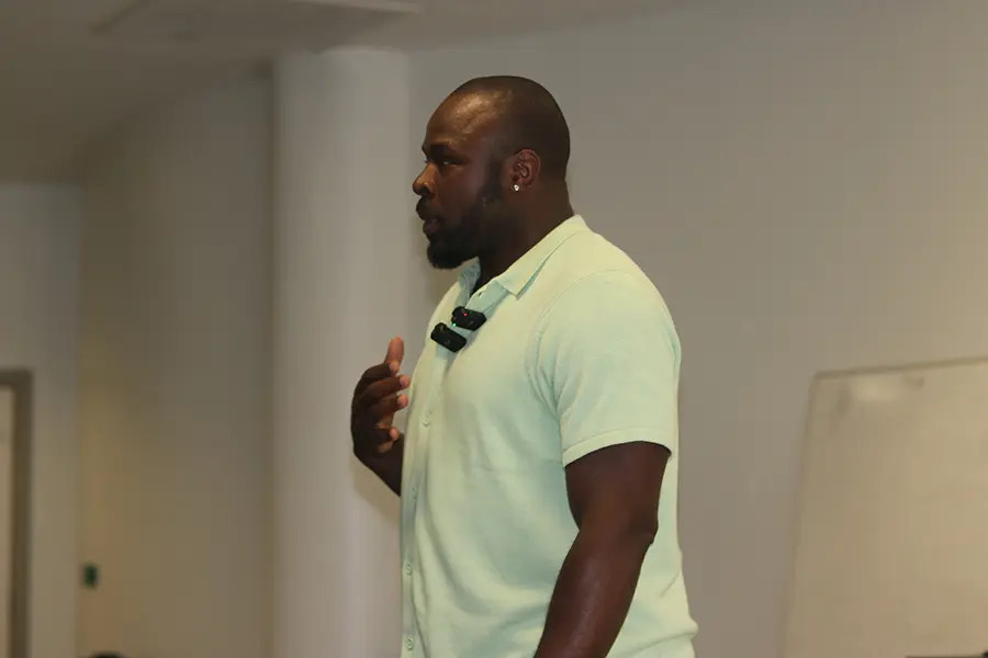 Danny Shittu Inspiring Students