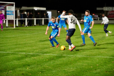 Ben Cummins scoring for Guisborough Town