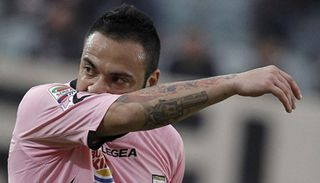 Fabrizio Miccoli looks dejected in a match for Palermo.