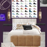 Boys Purple Football Bedroom