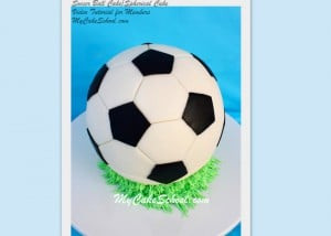 Decorated Football Pitch Cake