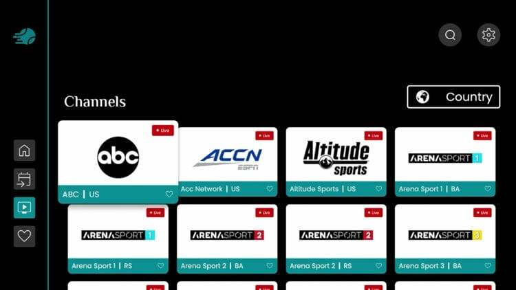 SportsFire Channels