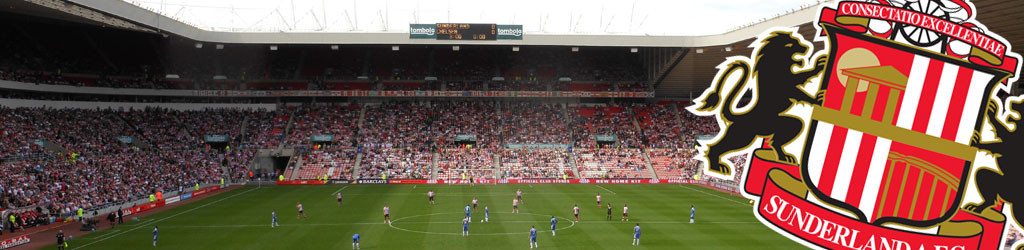 The exterior of the Stadium of Light, home to Sunderland AFC, captured during daylight.