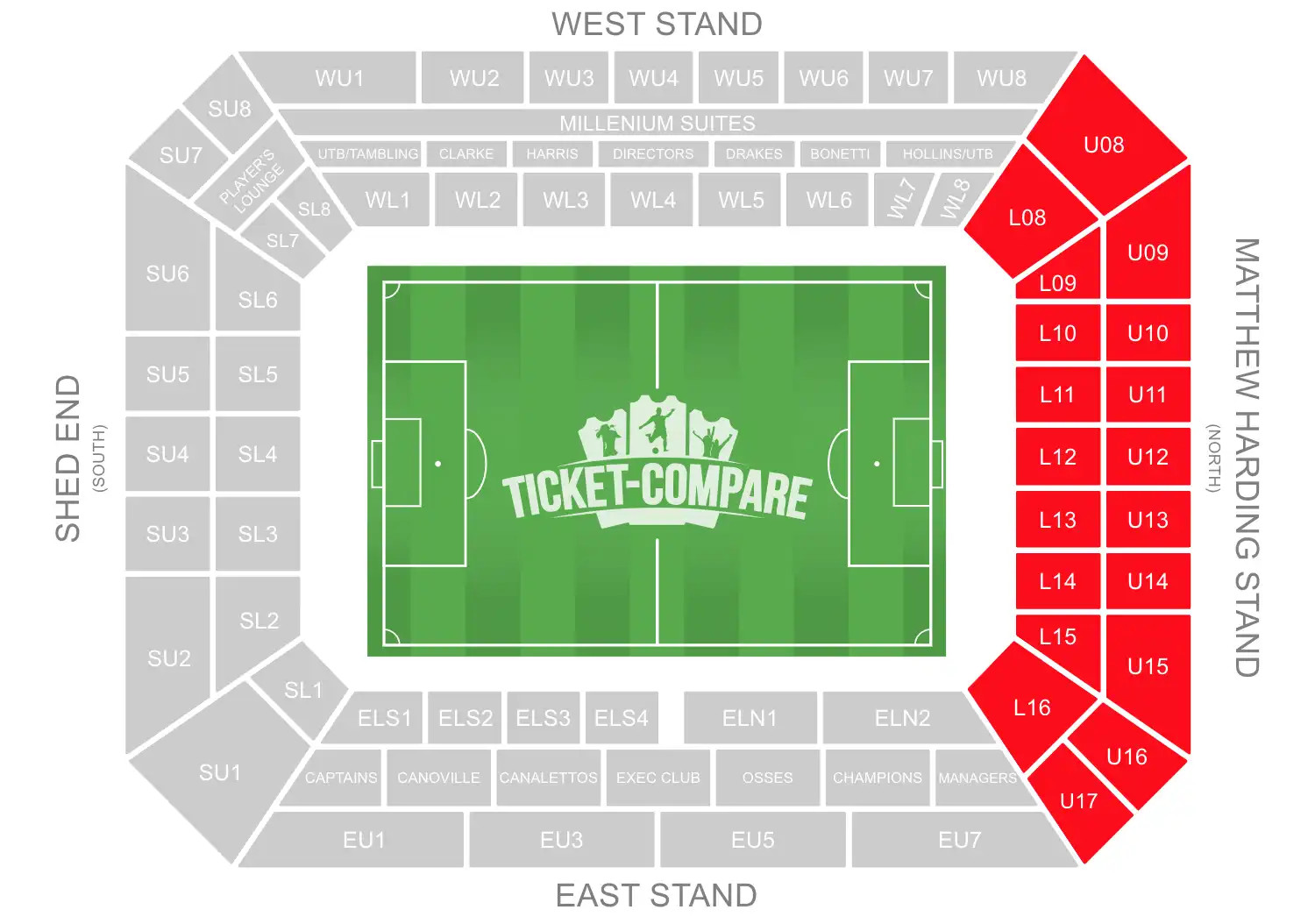 Stamford Bridge Stadium Mattew Harding Stand