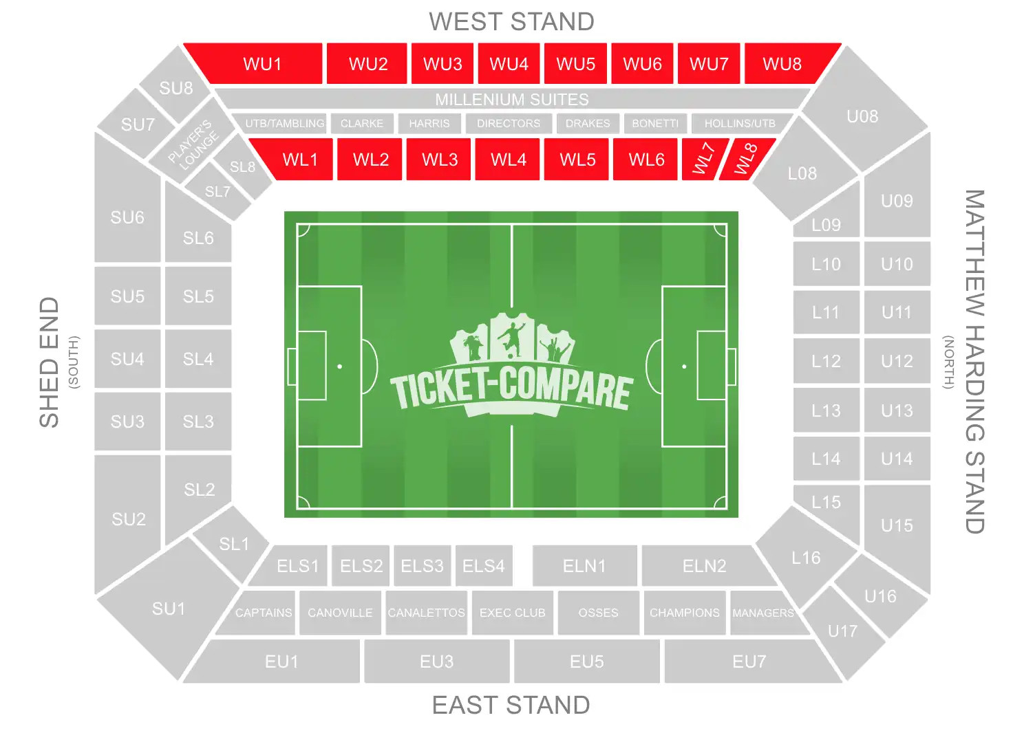 Stamford Bridge Stadium West Stand