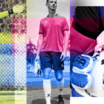 Goal keepers and soccer balls photos. Goalie getting ready for shot on goal while another is holding a soccer ball. Be ready by training with all the SUMMIT football products