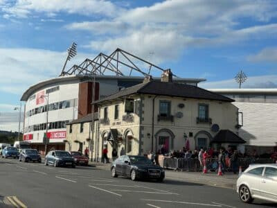 The Turf Pub, alongside the Racecourse Ground