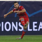 Rayan Cherki in action against Zenit in 2019