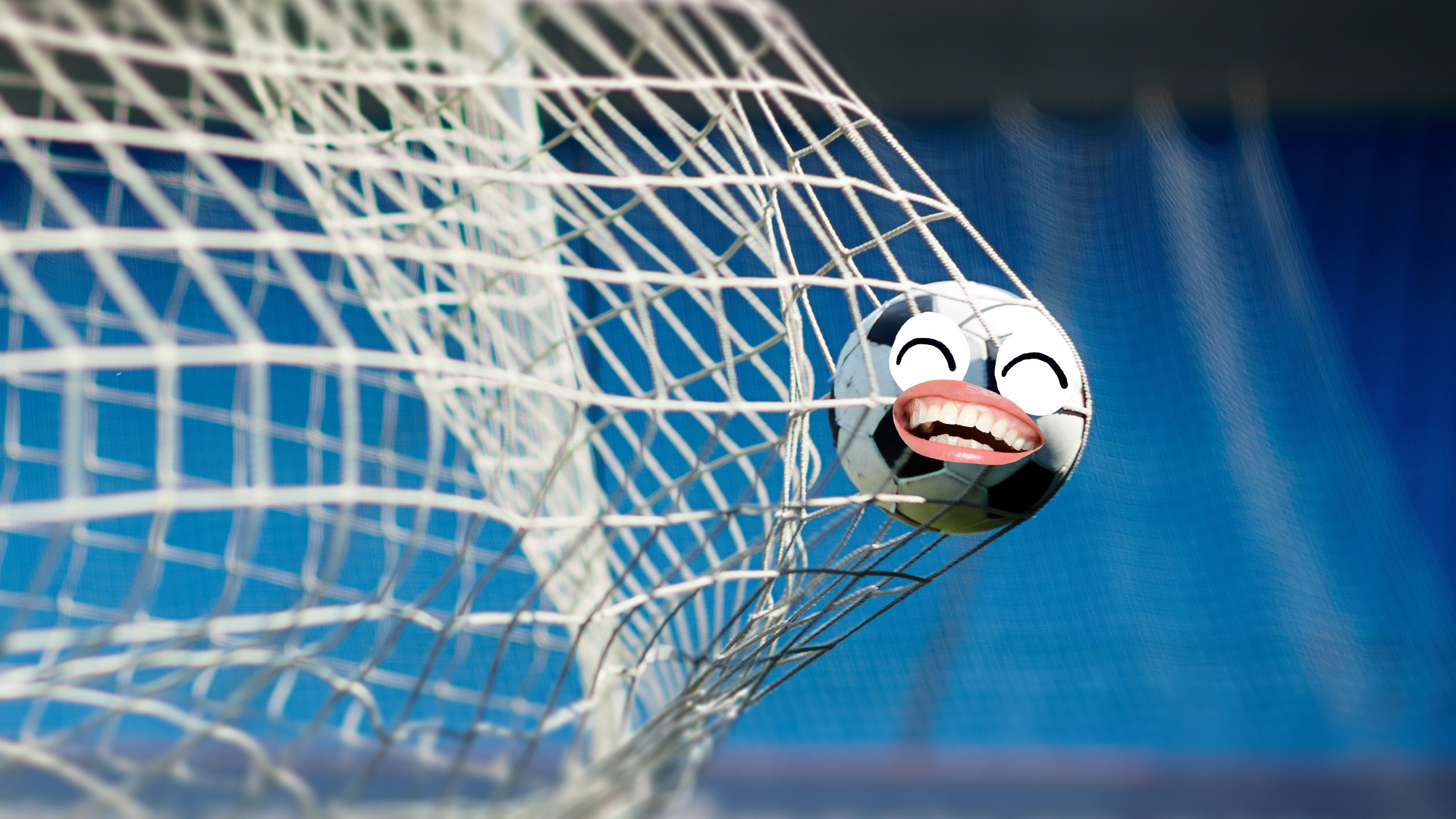 Image of a goal being scored in a football match
